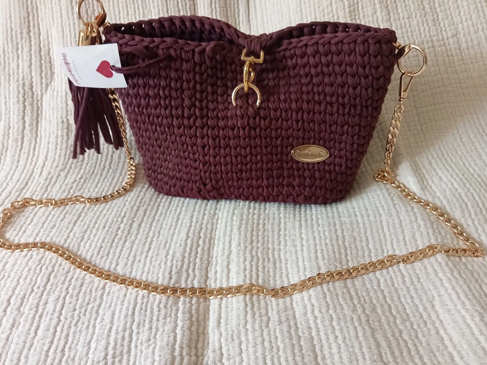 Bolso hecho a mano marrón 